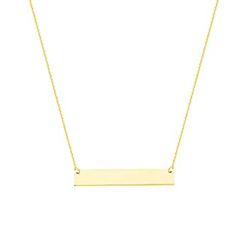 【中古】【輸入品・未使用】ネームプレートネックレス 14Kt ゴールド ネームプレートネックレス 18インチ