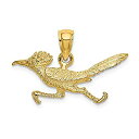 【中古】【輸入品・未使用】14k イエローゴールド 3D ロードランナー ペンダント チャーム ネックレス 鳥 ファインジュエリー 女性用 女性用