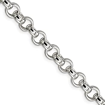 【中古】【輸入品・未使用】Black Bow Jewelry 6.75mm スターリングシルバー ソリッドベルチャー (ロロ..