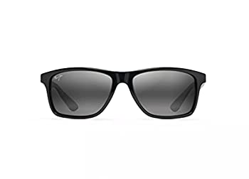 【中古】【輸入品・未使用】Maui Jim Onshore 798-02 Black Rectangle Sunglasses 偏光レンズ