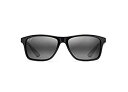 【中古】【輸入品 未使用】Maui Jim Onshore 798-02 Black Rectangle Sunglasses 偏光レンズ