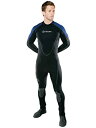【中古】【輸入品・未使用】Henderson Thermoprene 3mmメンズジャンプスーツ(バックジップ) - ブラック/ブルー - X-Large