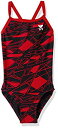 【中古】【輸入品・未使用】TYR Girls ' Mantova Diamondfit Swimsuit 24 レッド