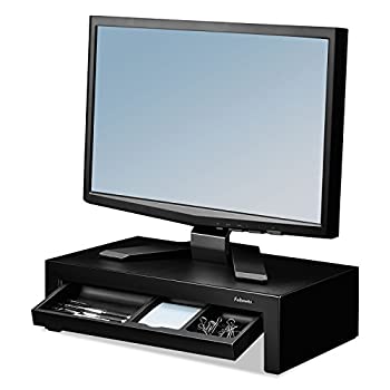 šۡ͢ʡ̤ѡAdjustable Monitor Riser with Storage Tray%% 16 x 9 1/2 x 4 1/2-6%% Black%% Sold as 1 Each by Fellowes