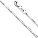 【中古】【輸入品・未使用】14?K黄色またはホワイトゴールドソリッド1.3?MMボックスチェーンネックレスwith Lobster Claw Clasp(4)