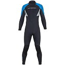 【中古】【輸入品・未使用】メンズThermoprene Proウェットスーツ7?mm Back Zip Fullsuitブラック/ブルー