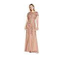 【中古】【輸入品・未使用】Adrianna Papell レディース フローラルビーズゴデットガウン US サイズ: 10 カラー: ピンク