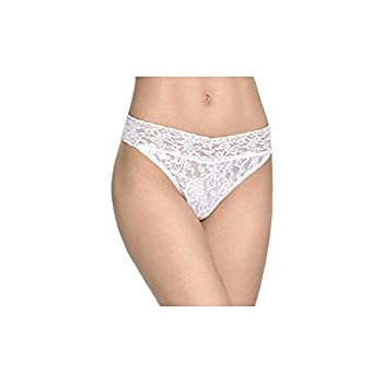 【中古】【輸入品・未使用】Hanky Panky Women's Signature Lace Original Rise Thong Panty%カンマ% White%カンマ% One Size