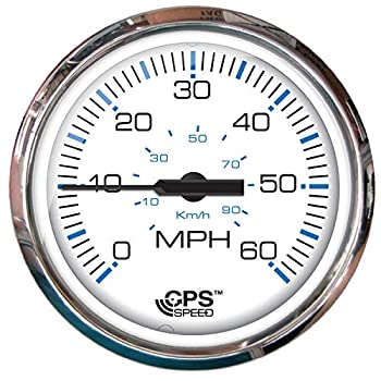 【中古】【輸入品・未使用】Faria Chesapeake White SS 60 MPH GPS Speedometer by Faria