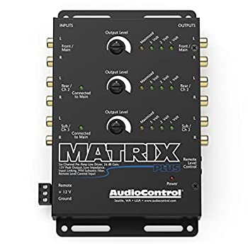 AudioControl マトリックスプラス ブラック 6チャンネル ラインドライバー リモートレベルコントロール入力付き