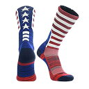 【中古】【輸入品・未使用】(Large%カンマ% Red/White/Blue) - Old Glory USA American Flag Crew Socks Basketball Football Softball Lacrosse