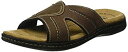 【中古】【輸入品・未使用】Dockers Mens Sunland Casual Slide Sandal Shoe%カンマ% Dark Brown%カンマ% ...