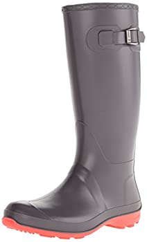 【中古】【輸入品・未使用】Kamik Women's Olivia Rain Boot%カンマ% Charcoal W PINK BOTTOM%カンマ% 7 M US