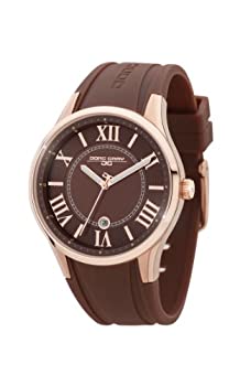 yÁzyAiEgpzJorg Gray Women's Quartz Watch with Brown Dial Analogue Display and Brown Rubber Strap JG1200-13