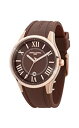 yÁzyAiEgpzJorg Gray Women's Quartz Watch with Brown Dial Analogue Display and Brown Rubber Strap JG1200-13