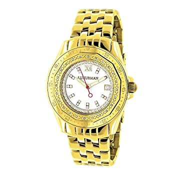 yÁzyAiEgpzWomens Diamond Watch 0.25?CT Yellow Gold Luxurman
