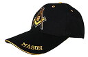 【中古】【輸入品 未使用】Freemason Embroidered Adjustable Hat Mason Masonic Lodge Baseball Cap (Black Yellow)