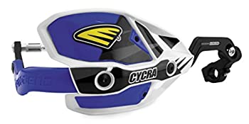 Cycra 1CYC-7408-62X Ultra ProBend CRM ハンドガード - 1-1/8インチ クランプ - ホワイト/ブルー/ブルー