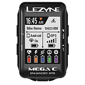 【中古】【輸入品・未使用】LEZYNE Mega C搭載GPSバイクコンピューターブラック、ワンサイズ