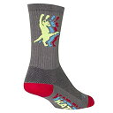 【中古】【輸入品・未使用】SockGuy Crew 6インチKat-Fu サイクリング/ランニングソックス M グレー