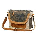 【中古】【輸入品・未使用】Myra バッグクラシックUpcycled キャンバス&レザーメッセンジャーバッグ S-1228