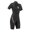 【中古】【輸入品・未使用】Scubapro Definition Shorty 2.5mm 女性用 - ブラック/ピンク X-Large