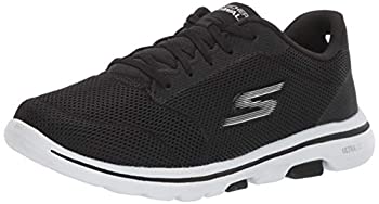 yÁzyAiEgpzSkechers Women's GO Walk 5 - Lucky Shoe%J}% Black/White%J}% 6.5 M US