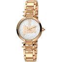 yÁzyAiEgpzJust Cavalli Women's Just Mio Rose Gold-Tone Steel Bracelet Case Quartz Watch JC1L076M0145