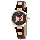 【中古】【輸入品・未使用】Just Cavalli Women's Just Mio Brown Leather Band Case Quartz Analog...