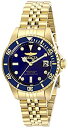 yÁzyAiEgpzInvicta Women's PRO DIVER Gold-Tone Steel Bracelet & Case Quartz Blue Dial Analog Watch 29191