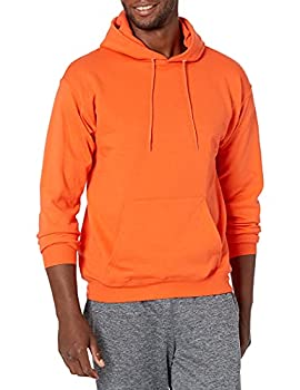 Hanes Men's Pullover EcoSmart Fleece Hooded Sweatshirt%カンマ% Orange%カンマ% Small