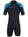 【中古】【輸入品・未使用】(5X-Large) - Men's Thermoprene Pro Wetsuit 3mm Front Zip Shorty Bla...