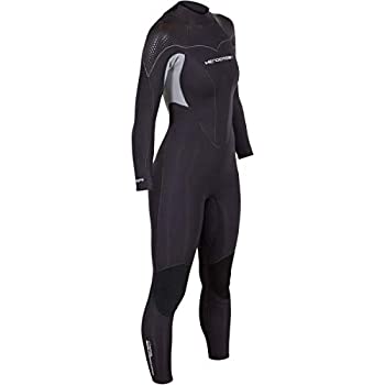 šۡ͢ʡ̤ѡ(14) - Women's Thermoprene Pro Wetsuit 5mm Back Zip Fullsuit Black