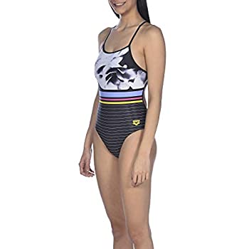 【中古】【輸入品・未使用】ARENA Dark Floral Accelerate Back MaxLife One Piece Swimsuit%カンマ% Black - Multicolor%カンマ% 26