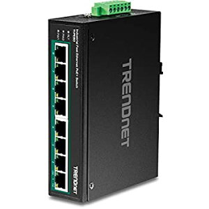 【中古】【輸入品・未使用】TRENDnet 8ポート 工業用 高速イーサネット PoE+ DIN-Rail スイッチ TI-PE80 8 x 高速イーサネット PoE+ ポート IP30 ネットワーク アンマネージ