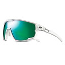 【中古】【輸入品・未使用】Julbo Rush パフォーマンス サングラス、ホワイトフレーム - スペクトラン スモーク レンズ マルチレイヤー グリーン ミラ...