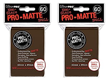 【中古】【輸入品 未使用】120 Ultra Pro Brown SMALL PRO-MATTE Deck Protectors Sleeves Colors Yugioh Vanguard 2 Packs of 60