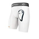 【中古】【輸入品・未使用】(Medium%カンマ% White) - Shock Doctor Men's Double Compression Short w...