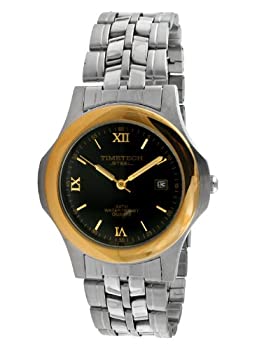 【中古】【輸入品・未使用】Timetechスチール3608?Mメンズツートンカラーブラックダイヤルブレスレット腕時計 【中古】【輸入品・未使用】Timetechスチール3608?Mメンズツートンカラーブラックダイヤルブレスレット腕時計