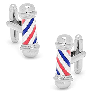 【中古】【輸入品・未使用】メンズメッキクラシックBarber Shop Pole Cufflinks Red 【中古】【輸入品・未使用】メンズメッキクラシックBarber Shop Pole Cufflinks Red