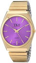 【中古】【輸入品・未使用】TKOゴールドステンレススチールExpansionブレスレットストレッチシンケースパープル面Flex Teen Girls Watch tk649pr