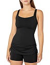 【中古】【輸入品・未使用】(Size 18%カンマ% Black) - TYR Women's Solid Square Neck Sheath Swimming One Piece