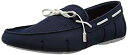 【中古】【輸入品・未使用】SWIMS メンズ 編みレース ローファー ブラック%カンマ% ネイビー/ホワイト%カンマ% 9(4)