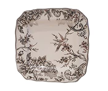 【中古】【輸入品・未使用】222?Fifth Adelaideシルバーめっきディナープレート、シルバーとオフホワイト、10.75インチ