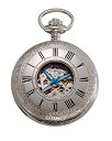 【中古】【輸入品 未使用】Gothamメンズシルバートーン17 Jewel Mechanical Covered Pocket Watch gwc14036s