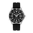 yÁzyAiEgpzCaravelle Men's Quartz Stainless Steel and Silicone Dress Watch%J}% Color:Black (Model: 43B154)