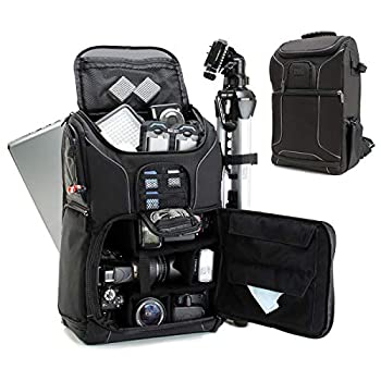 楽天スカイマーケットプラス【中古】【輸入品・未使用】USA Gear カメラバッグ・リュックタイプ USA Gear Professional DSLR Camera and Laptop Backpack 一眼レフ・ミラーレス・三脚対応 黒 GRSLS1710