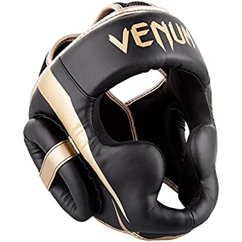 【中古】【輸入品・未使用】VENUM［ヴェヌム］ ヘッドギア Elite エリート （黒/ゴールド）