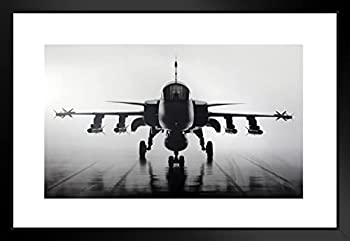 【中古】【輸入品・未使用】Poster Foundry Fighter Jet Military Aircraft フロントキャリアデッキ ブラックとホワイト 26x20 inches ブラック 348992