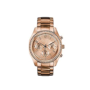 【中古】【輸入品・未使用】Caravelle by Bulova Women 'sクロノグラフローズゴールドトーンブレスレットクリスタルスポーツ腕時計